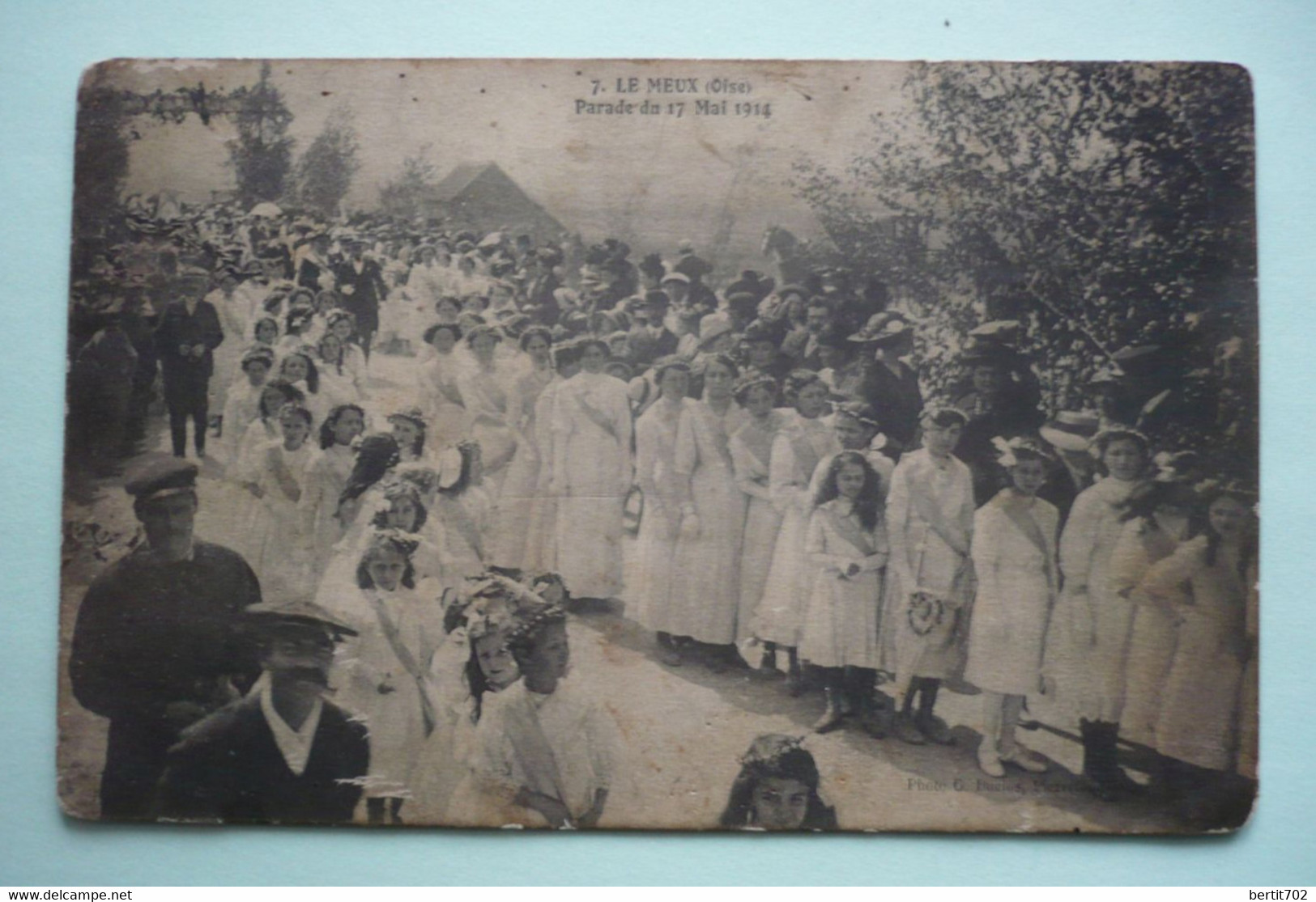 60 - LE MEUX - PARADE DU 17 MAI 1914 - Bouquet Provincial - Tir à L'arc  - Groupe De Jeunes Filles Tout De Blanc Vêtues - Tiro Al Arco