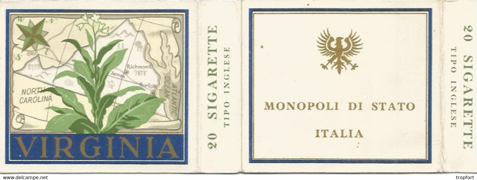 JJ / BOITE CIGARETTE VIRGINIA Monopoli Di Stato ITALIE Italia 20 SIGARETTE - Etichette