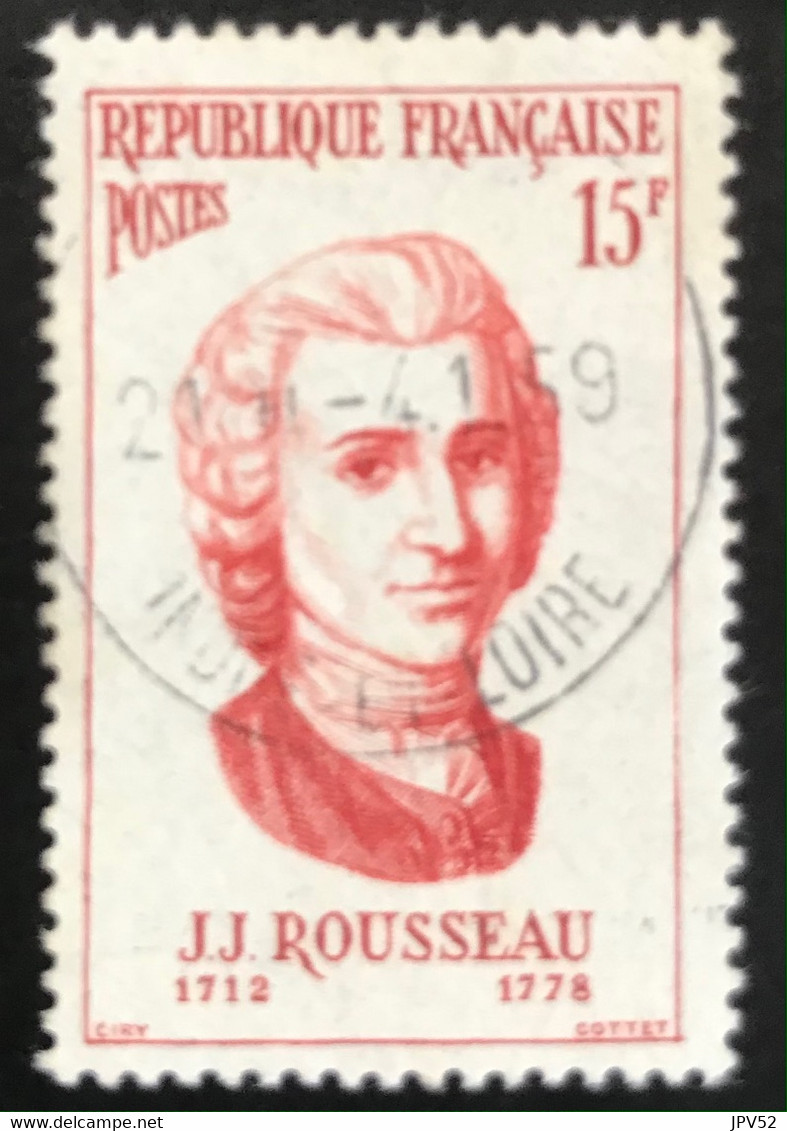 France - République Française - W1/10 - (°)used - 1956 - Michel 1112 - J.J. Rousseau - Usati