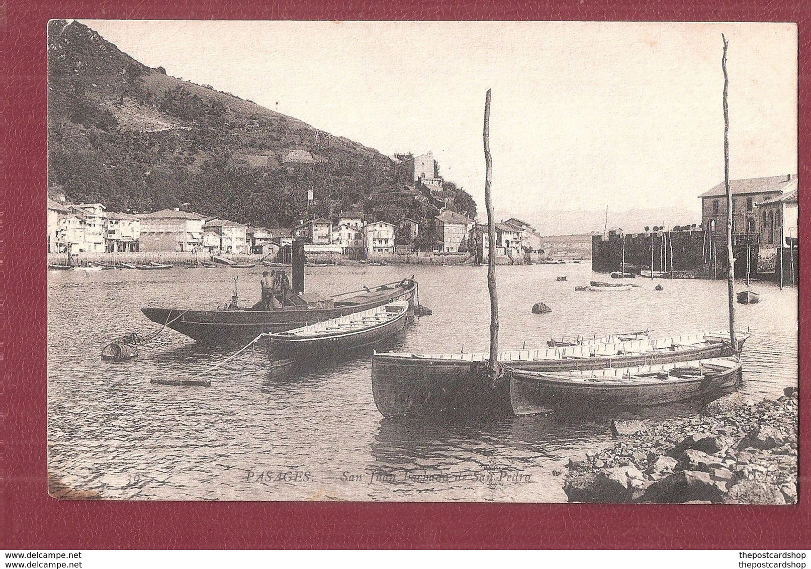 SPAIN ESPAÑA PASAGES - SAN JUAN . SAN PEDRO STEAM BOAT TUG ? USED WITH STAMP - Guipúzcoa (San Sebastián)