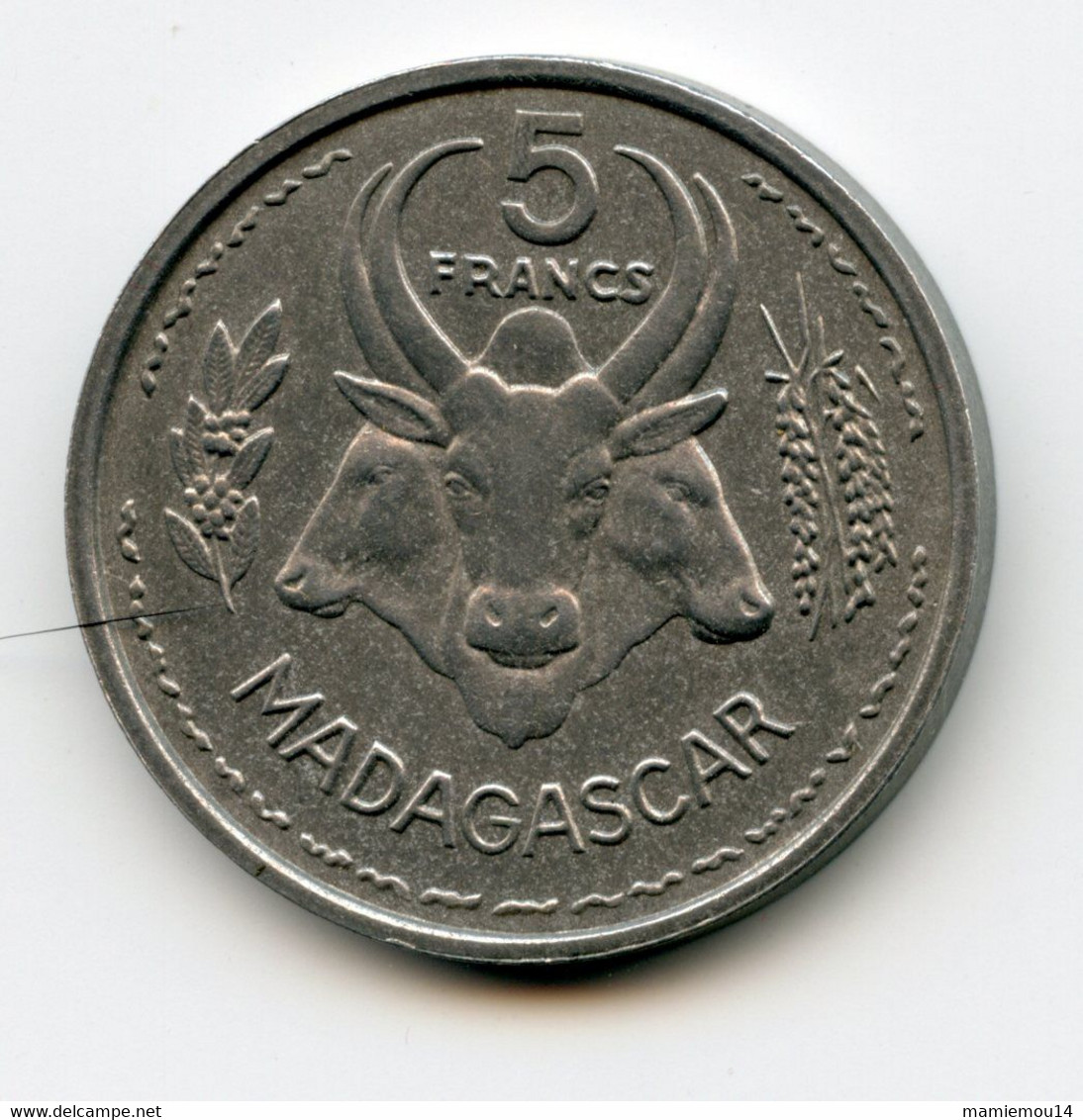 5 Francs, 1953. Madagascar.  /68 - Madagaskar