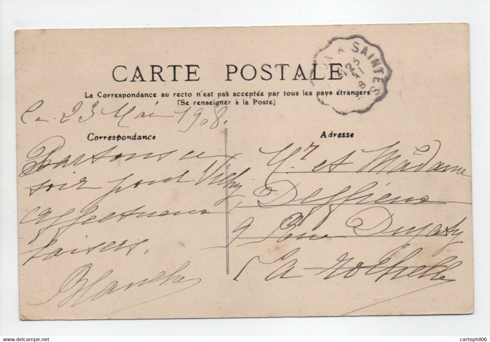 - CPA JONZAC (17) - La Caisse D'Epargne 1908 - Edition Laroche N° 28 - - Jonzac