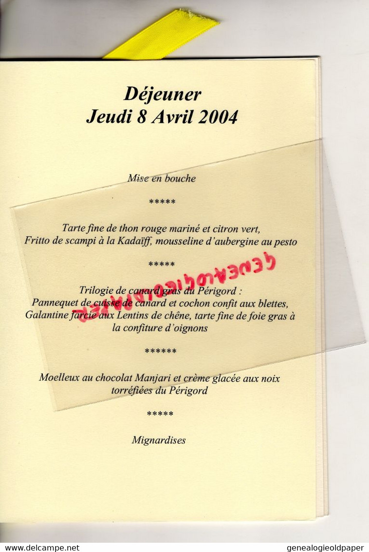 24- PERIGUEUX- CHANCELADE- MENU HOTEL RESTAURANT CHATEAU DES REYNATS L' OISON -2004 - Menus