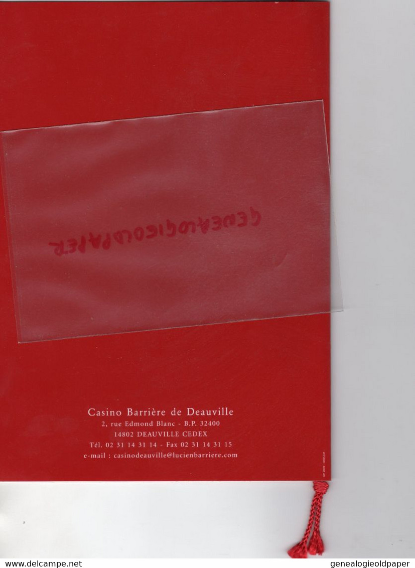 14 - DEAUVILLE - MENU CASINO BARRIERE -2 RUE EDMOND BLANC- 40 ANS HONDA -1964-2004 - Menükarten