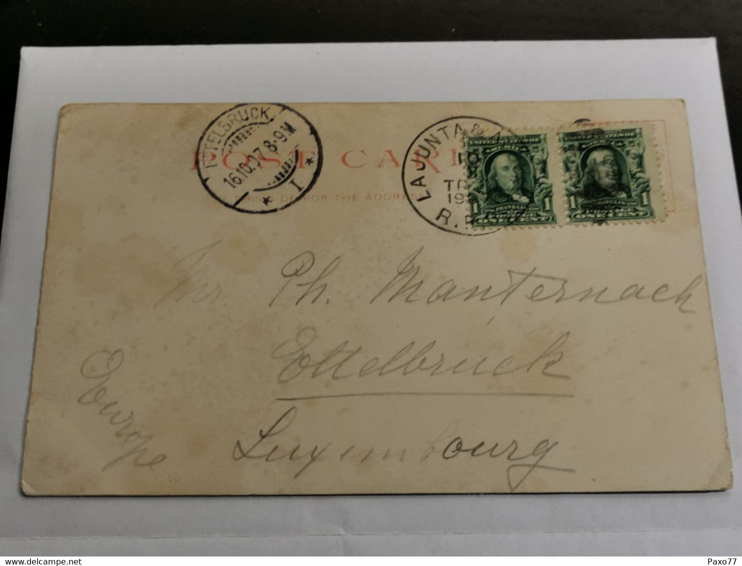Postkarte, À Street Pueblo Of Acoma Oblitéré 1909 Envoyé à Ettelbruck Luxembourg - Amerika