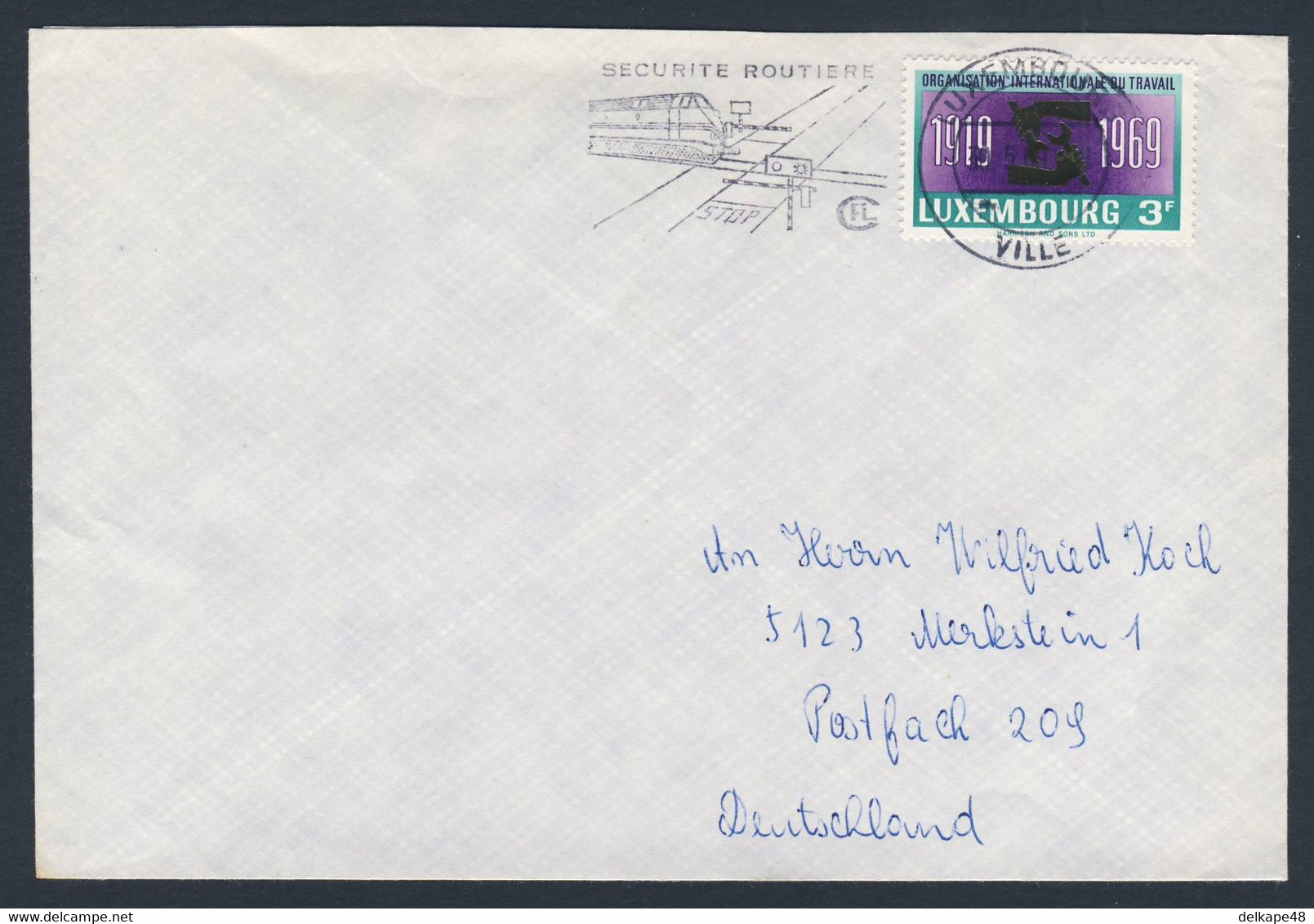 Luxemburg Luxembourg 1969 Brief Cover - Securite Routiere / Verkehrssicherheit / Road Safety / Verkeersveiligheid - 1965-91 Jean