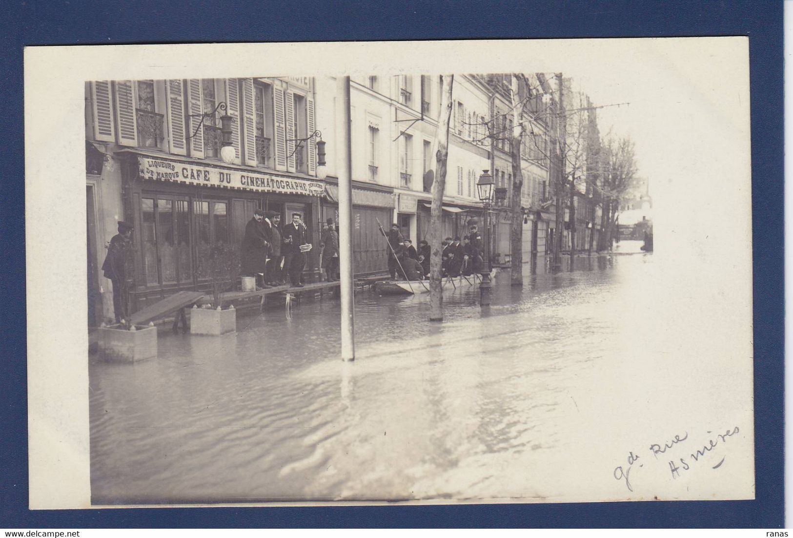 CPA [92] Hauts De Seine > Asnieres Sur Seine Carte Photo Non Circulé Catastrophe - Asnieres Sur Seine