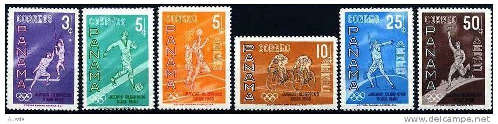 Panama 1960 Yvertn° 337-38 + PA 220-23 *** Cote 7 € Jeux Olympiques Rome - Panama