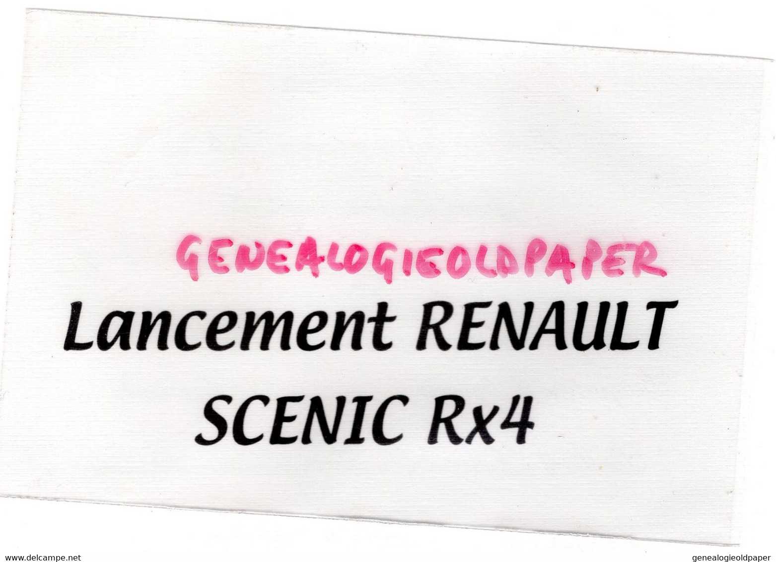 MAROC- MENU ROYAL AIR MAROC -LANCEMENT PRESSE  LAUNCHING RENAULT SCENIC R X 4 - Otros & Sin Clasificación