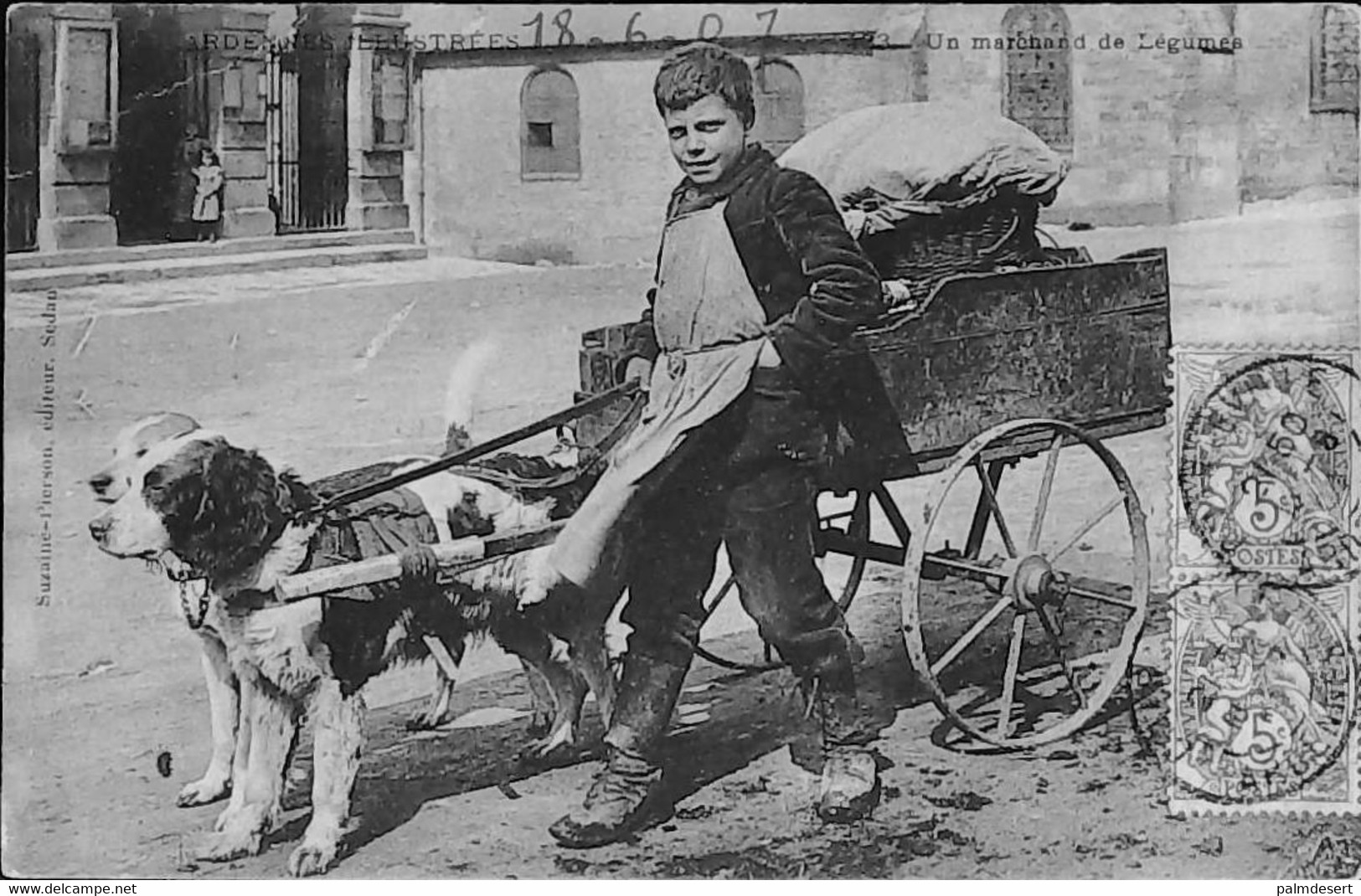 ARDENNES ILLUSTREES - Un Marchand De Légumes- N° 433 - TRES BEL  ATTELAGE De 2 CHIENS - Andere & Zonder Classificatie