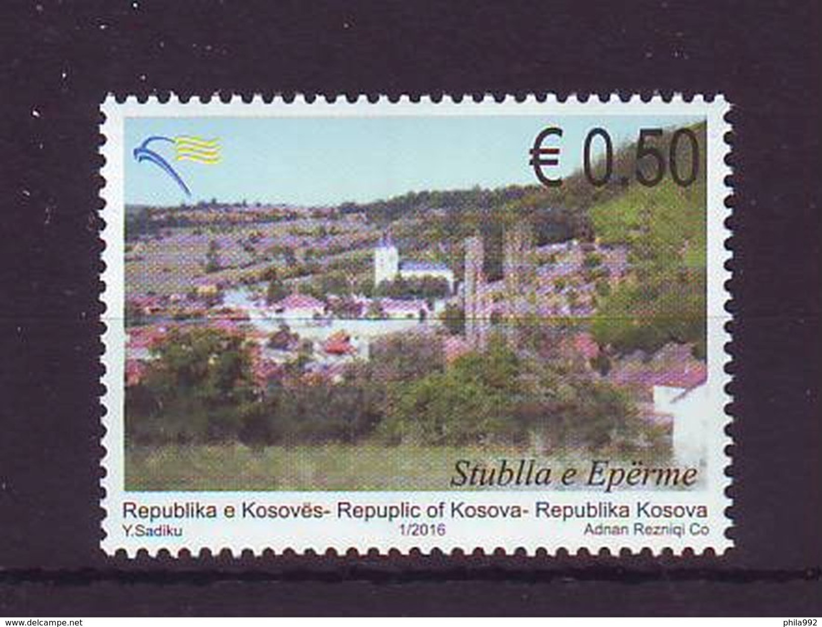 Kosovo 2016 Y Town Cities Stublla E Eperme MNH - Kosovo