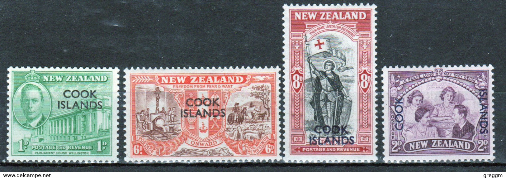 Cook Islands 1946 George VI Set Of Stamps To Commemorate Victory In Mounted Mint. - Cookeilanden