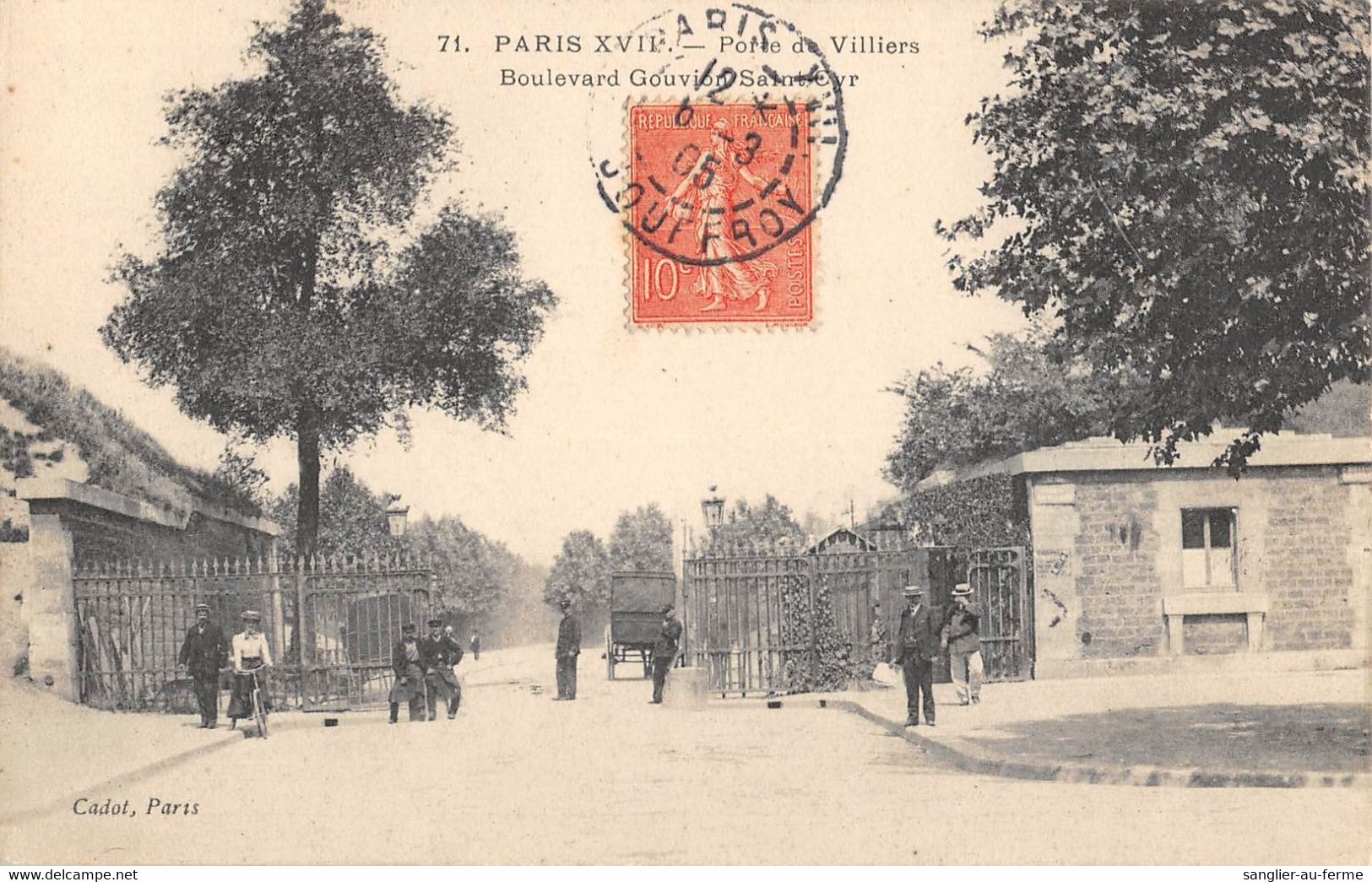CPA 75 PARIS XVIIe PORTE DE VILLIERS BOULEVARD GOUVION SAINT CYR - Paris (17)