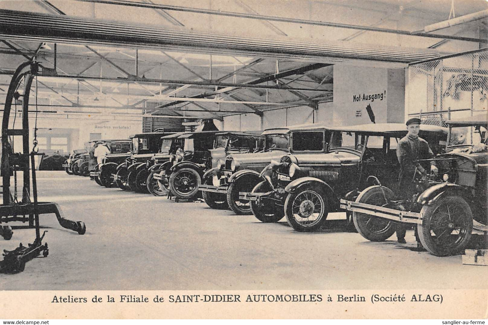 CPA 75 PARIS XVIe RUE DES SABLONS ATELIERS DE LA FILIALE DE SAINT DIDIER AUTOMOBILES A BERLIN SOCIETE ALAG - Paris (16)