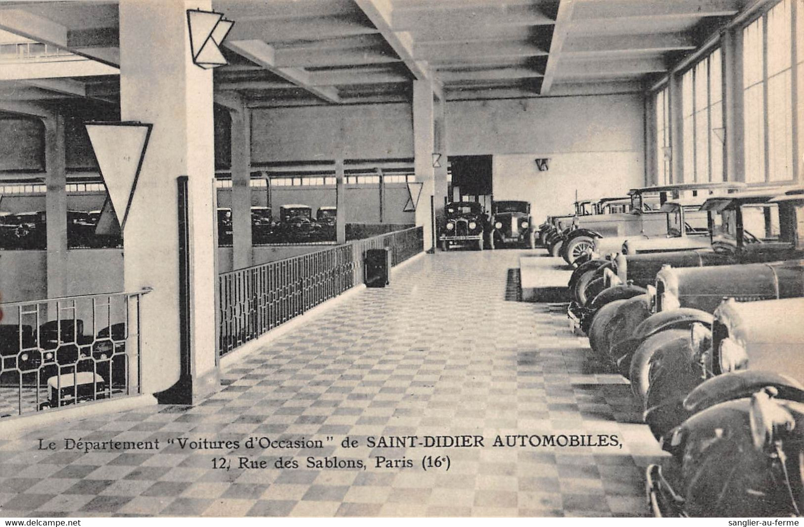 CPA 75 PARIS XVIe RUE DES SABLONS LE DEPARTEMENT VOITURES D'OCCASION DE SAINT DIDIER AUTOMOBILES A BERLIN SOCIETE ALAG - Paris (16)