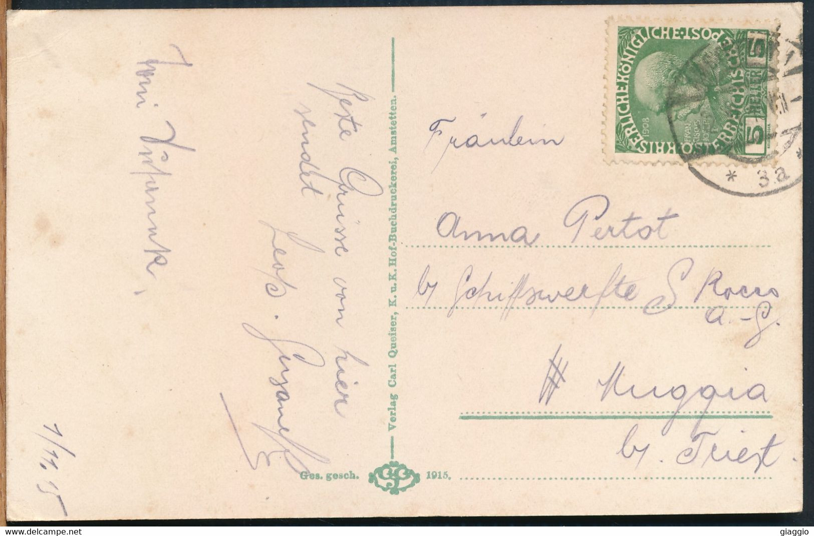 °°° 29269 - HUNGARY - AMSTETTEN - 1915 With Stamps °°° - Amstetten