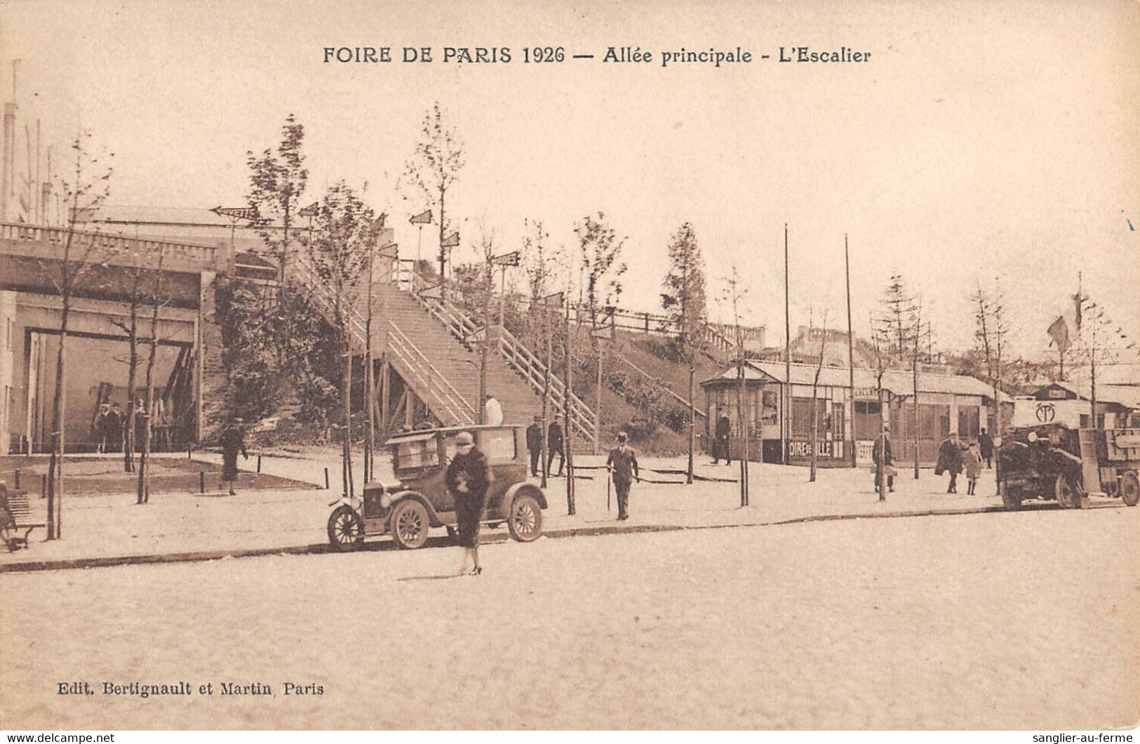 CPA 75 PARIS FOIRE DE PARIS 1926 ALLEE PRINCIPALE L'ESCALIER - Ausstellungen