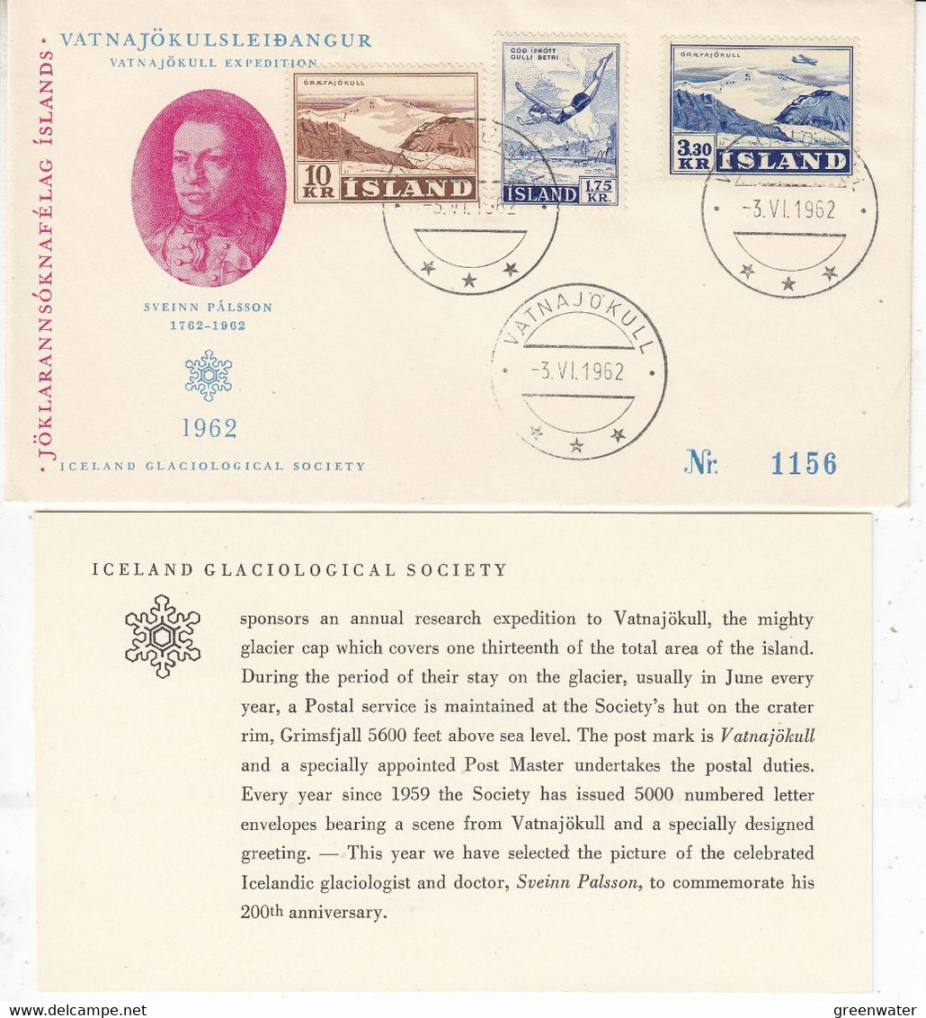 Iceland 1962 Vatnajohull Expedition  Cover Ca Vatnajokull 3 VI 1962 (F8862) - Brieven En Documenten