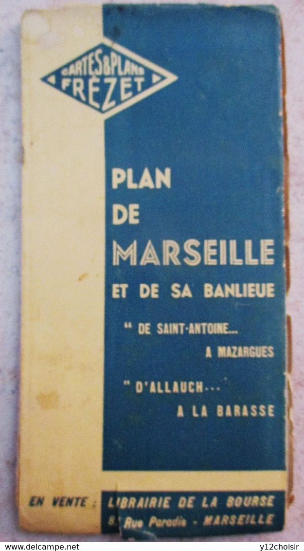 PLAN DE MARSEILLE 1942 & DE SA BANLIEUE DE SAINT-ANTOINE A MAZARGUES D'ALLAUCH A LA BARASSE - Autres Plans