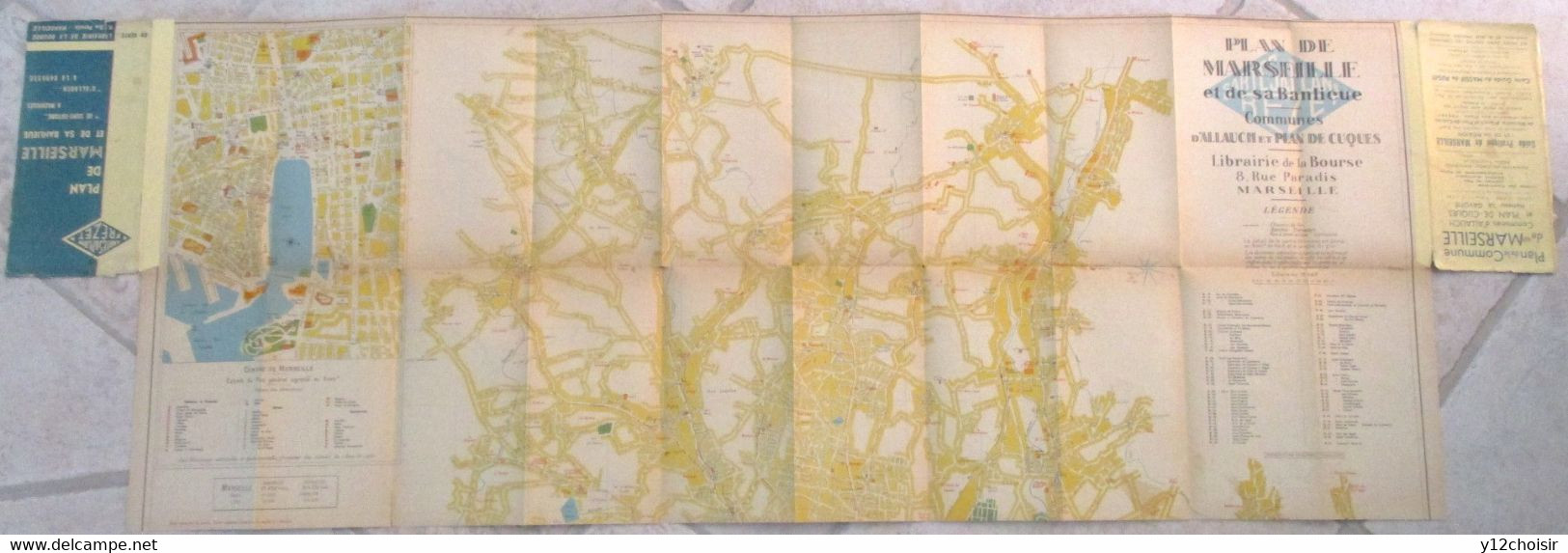 PLAN DE MARSEILLE 1942 & DE SA BANLIEUE DE SAINT-ANTOINE A MAZARGUES D'ALLAUCH A LA BARASSE - Andere Pläne