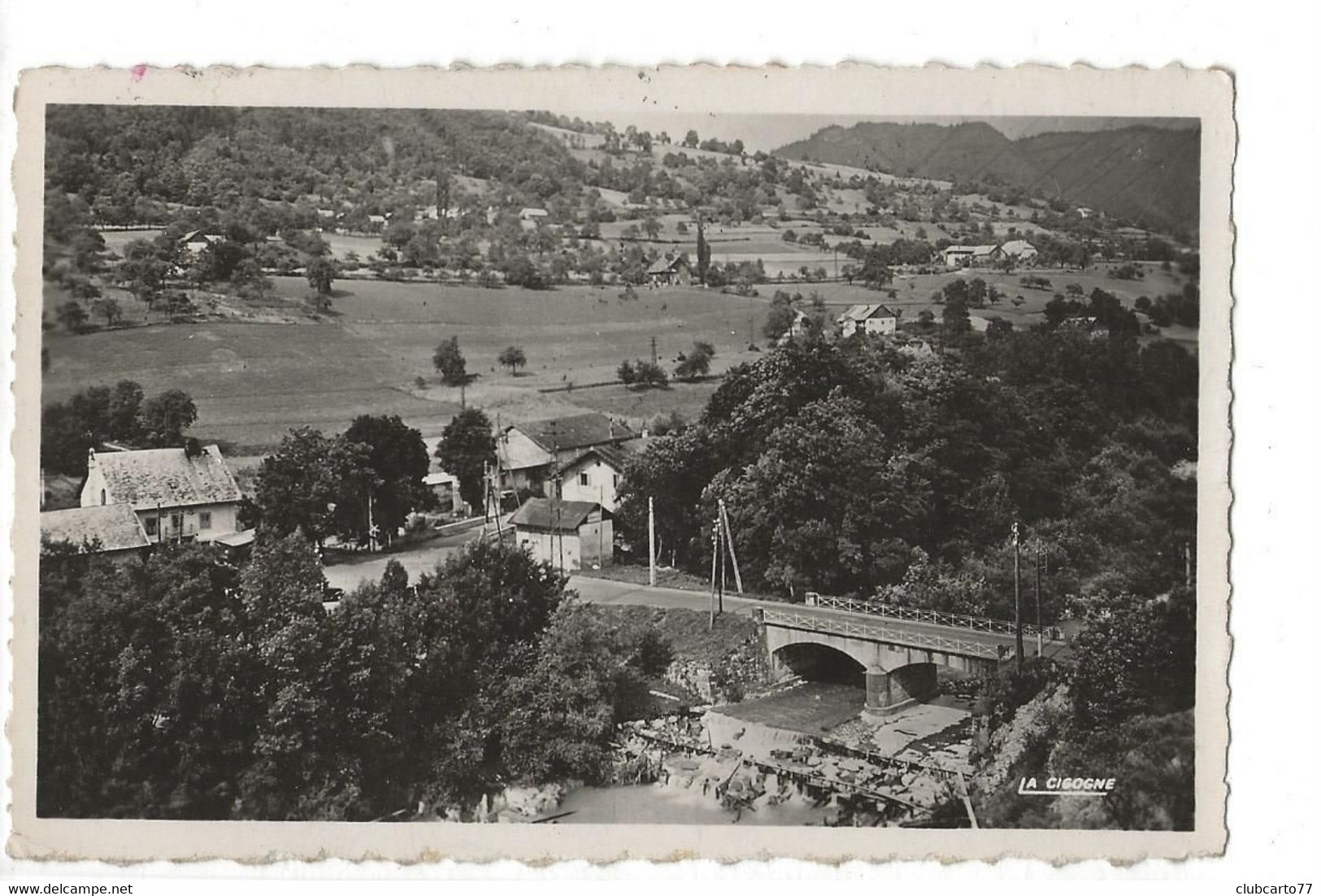 Bonne Ou Bonne-sur-Menoge (74) :  Vue Générale Aérienne Sur Le Pont De Filings En 1952 PF. - Bonne