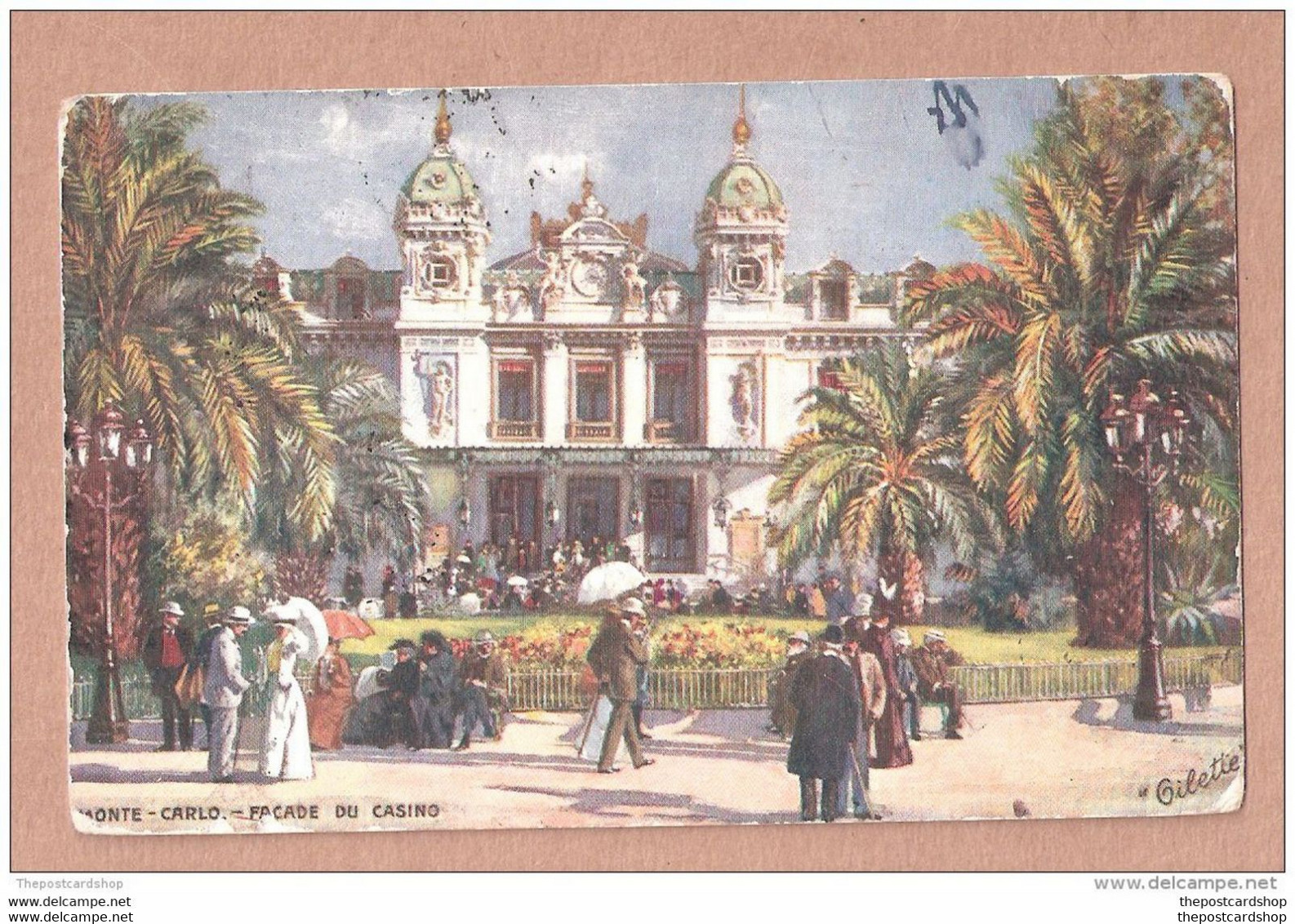 CPA MONACO MONTE CARLO Used With Stamp 1907 Raphael Tuck Oilette CASINO 2 Scans Achat Immédiat - Monte-Carlo