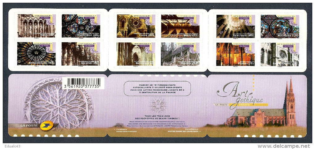 2011 Carnet Adhésif ART GOTHIQUE - N° BC 552 - NEUF - LUXE ** NON Plié - Gedenkmarken