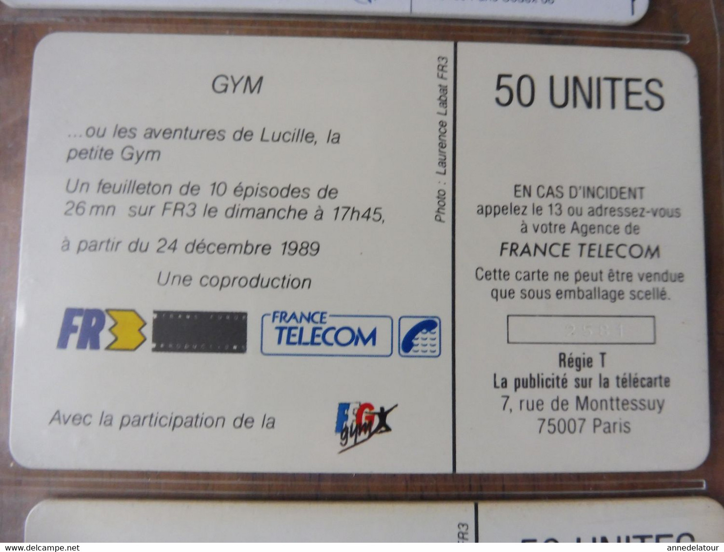 8 Télécartes  FRANCE TELECOM   publicité sportive