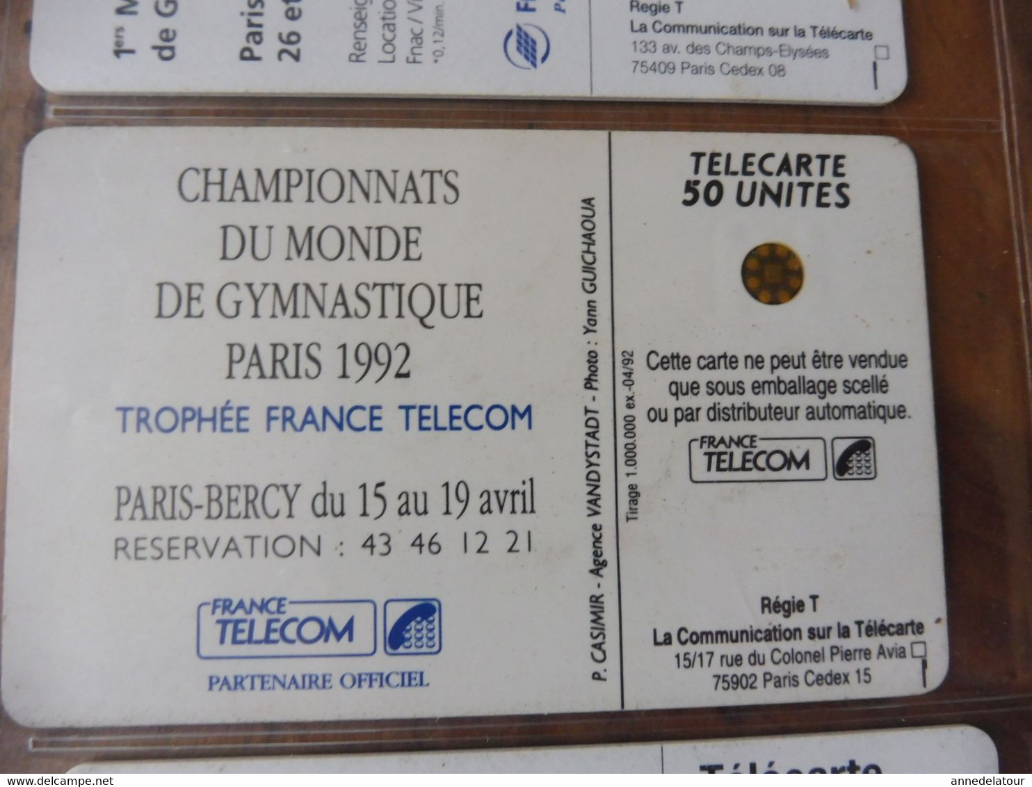 8 Télécartes  FRANCE TELECOM   publicité sportive