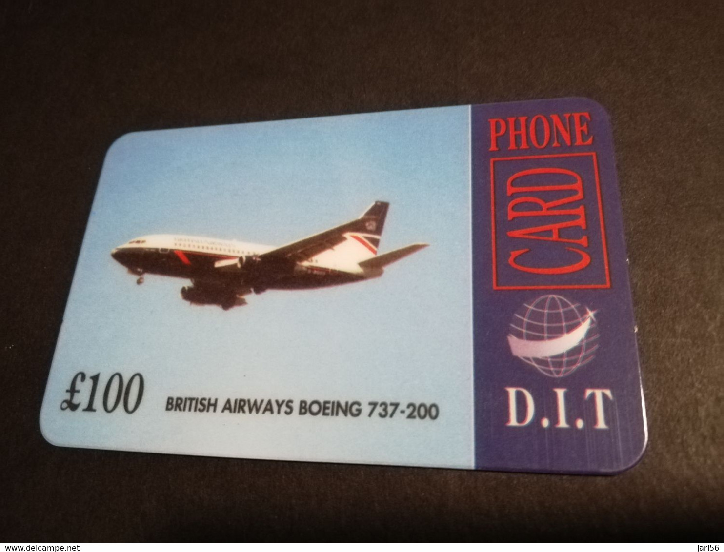 GREAT BRITAIN   100 POUND  AIR PLANES    DIT PHONECARD    PREPAID CARD      **5912** - Verzamelingen