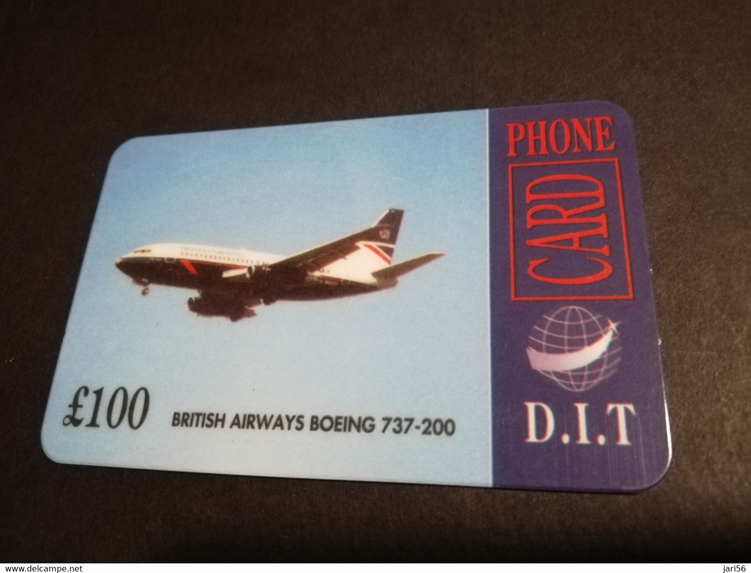 GREAT BRITAIN   100 POUND  AIR PLANES    DIT PHONECARD    PREPAID CARD      **5912** - Collections