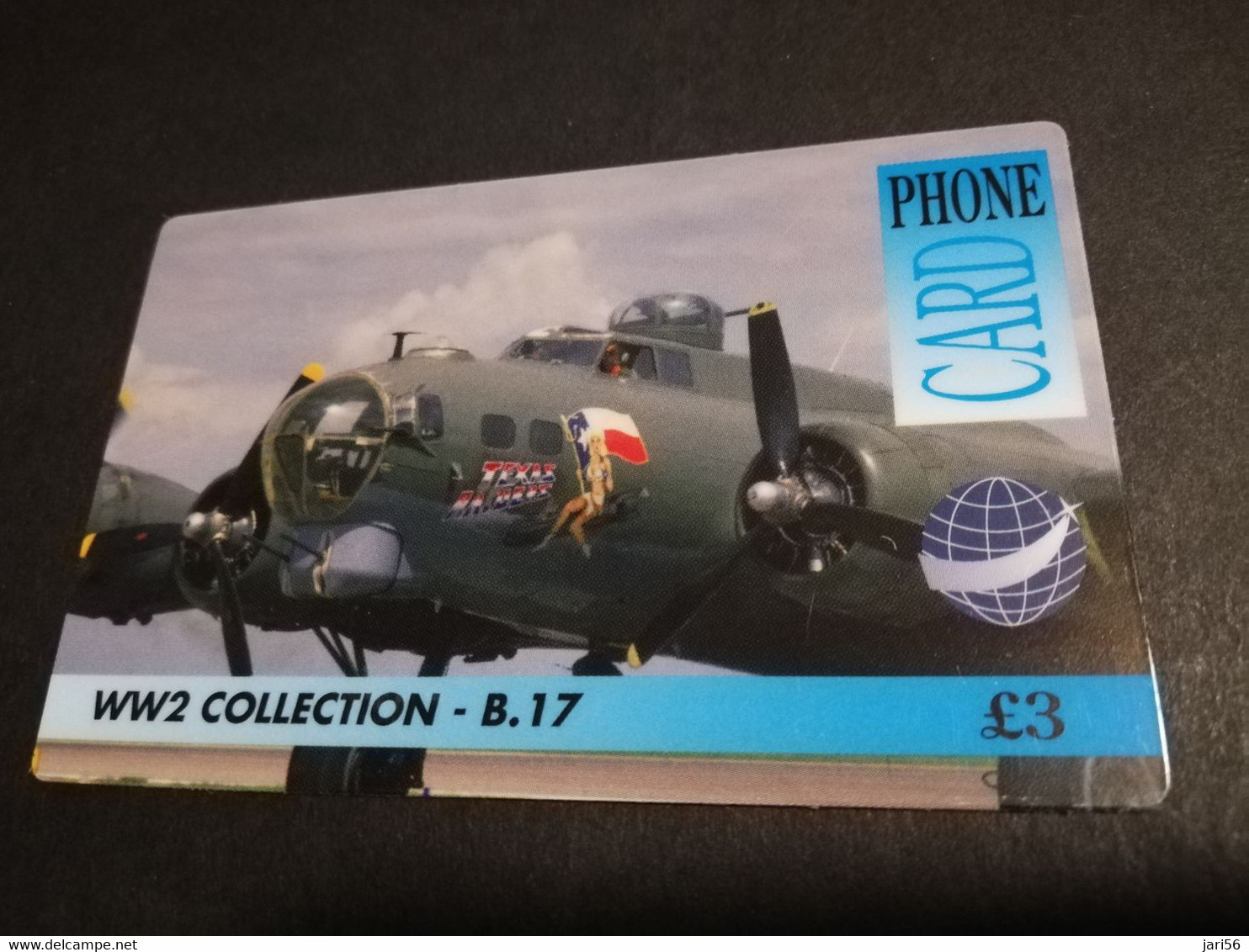 GREAT BRITAIN   3 POUND  AIR PLANES  B-17   DIT PHONECARD    PREPAID CARD      **5917** - Collections