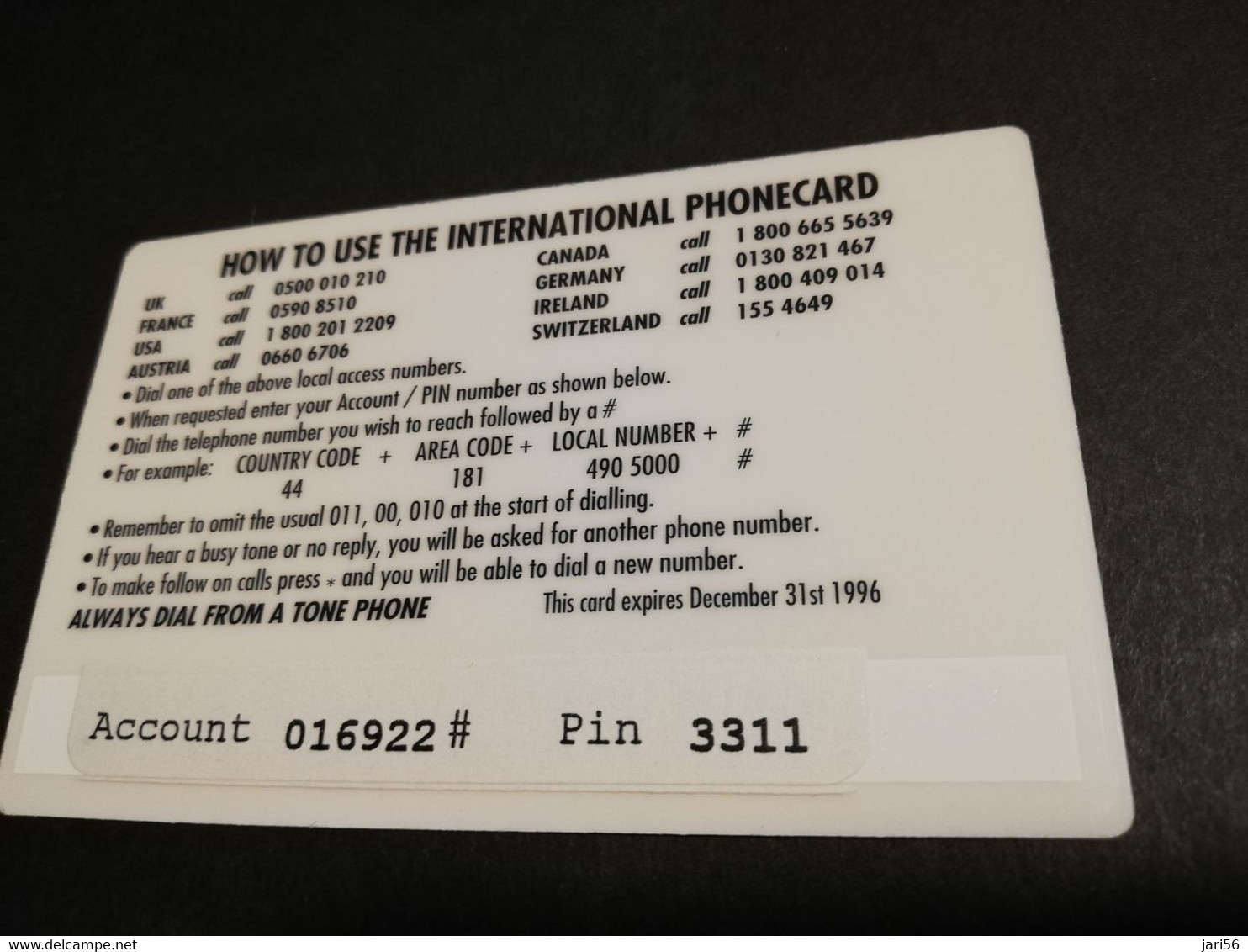 GREAT BRITAIN   1 POUND  AIR PLANES  TOMAHAWK   DIT PHONECARD    PREPAID CARD      **5922** - [10] Colecciones