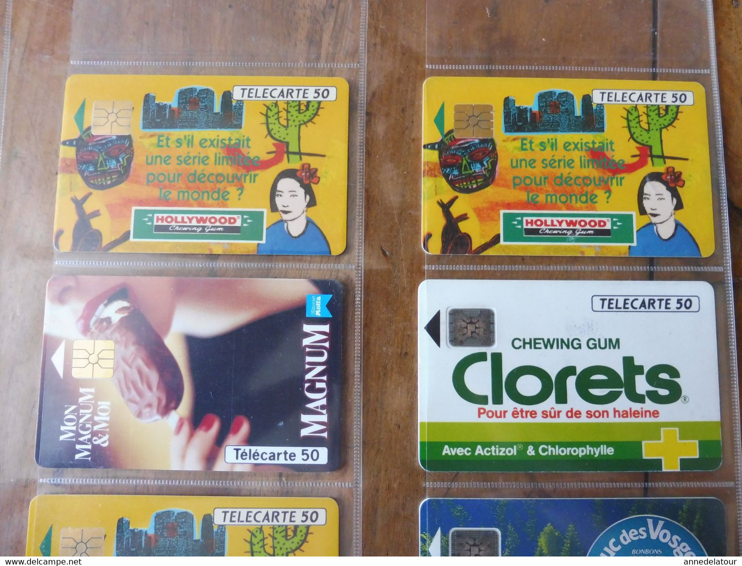 8 Télécartes  FRANCE TELECOM   Publicités Pour (variétés De Chewing Gum, Tic Tac, Magnum , Suc Des Vosges, Etc) - Publicidad