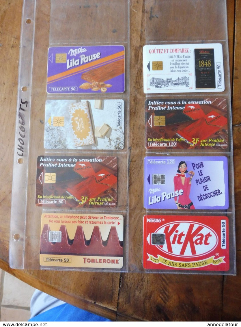 8 Télécartes (cartes Téléphoniques)  FRANCE TELECOM   Chocolateries Ou Friandises - Alimentation