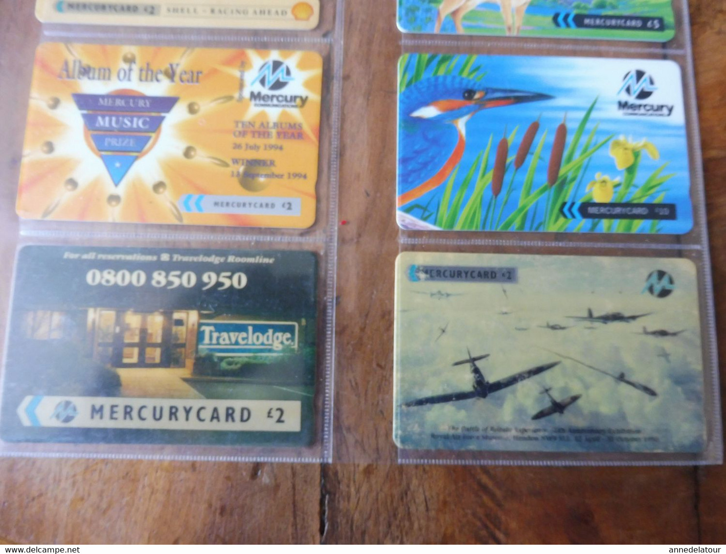 6 Phonecards  MERCURYCARD  (Royal Air Force, And So And ) - Mercury Communications & Paytelco