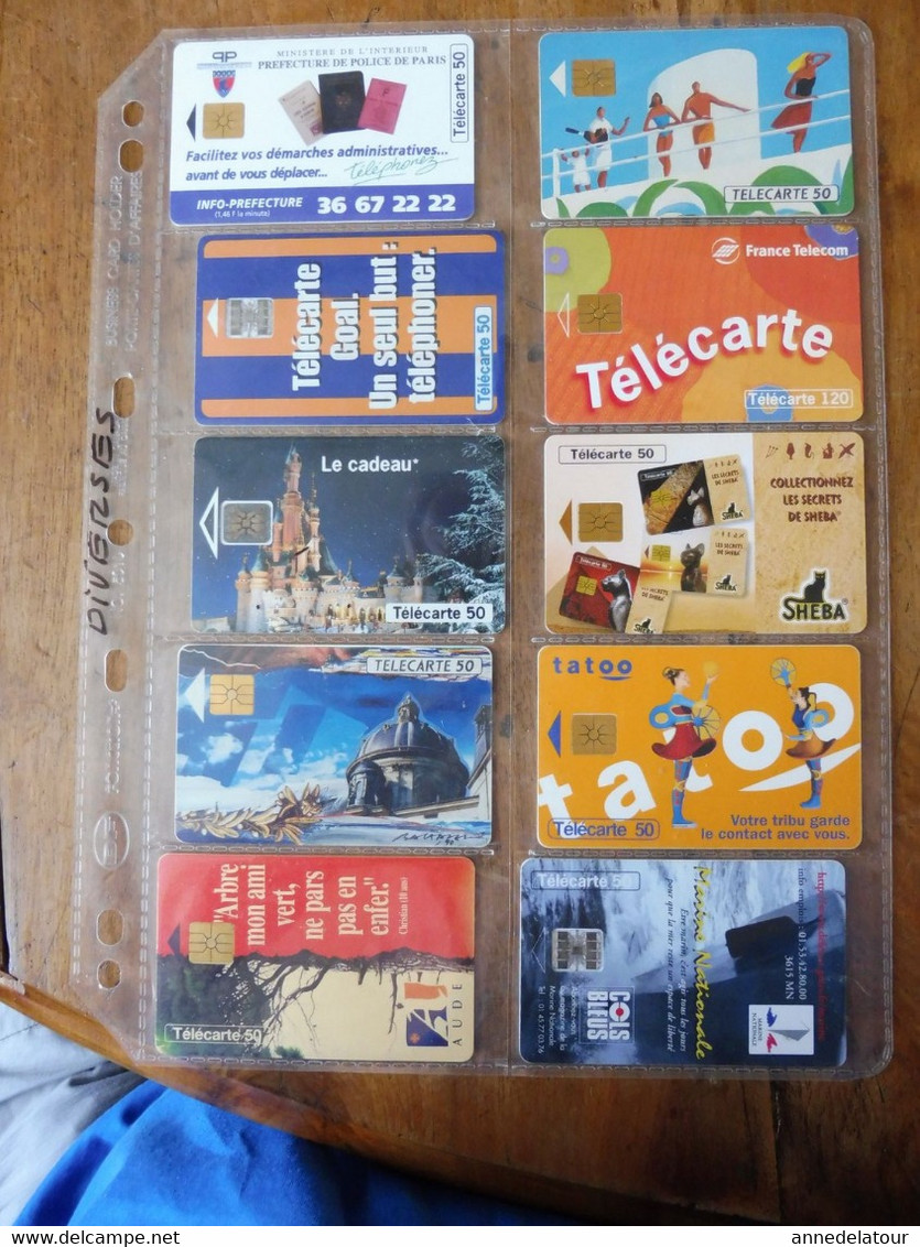 10  Télécartes  FRANCE TELECOM    Publicités Et Divers, Marine Nationale, Etc - Publicité