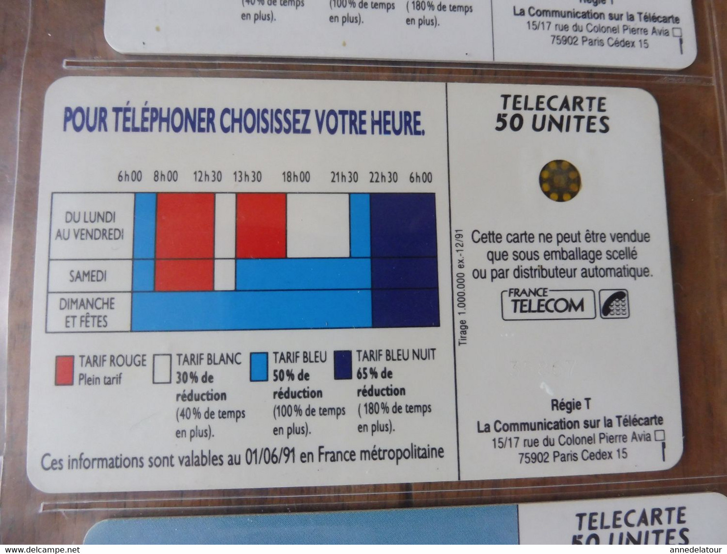 10  Télécartes  FRANCE TELECOM    publicités et divers, Anniversaire Débarquement 1944, etc