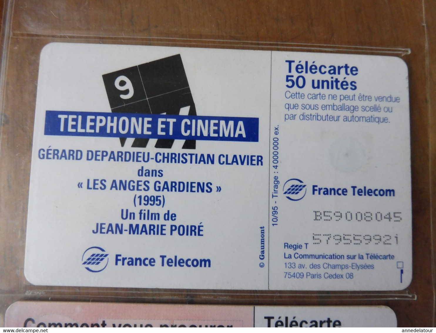 8  Télécartes  FRANCE TELECOM    Téléphone et cinéma