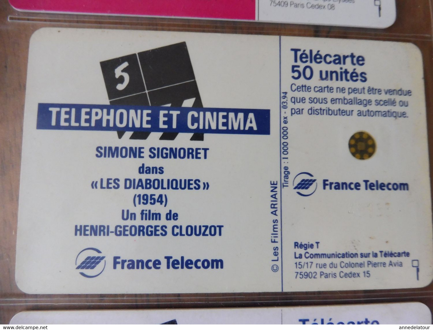 8  Télécartes  FRANCE TELECOM    Téléphone et cinéma