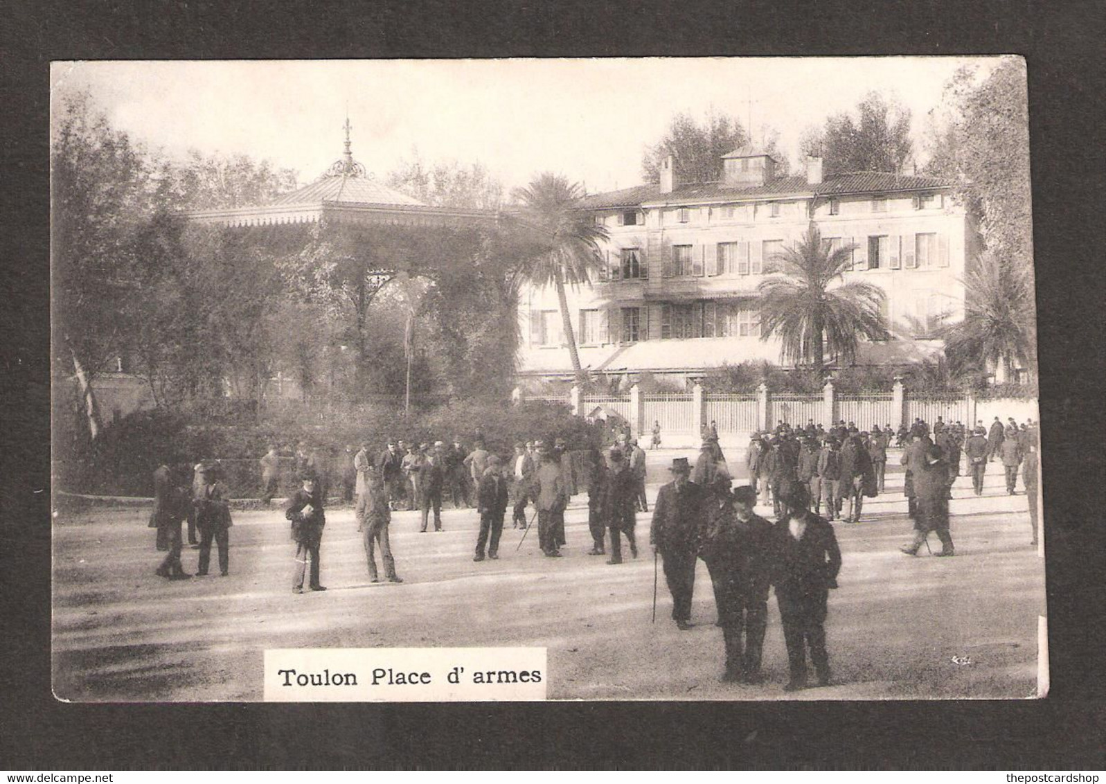 CPA 83 VAR TOULON PLACE D'ARMES RARE FRANCE BANDSTAND MUSIC - Toulon