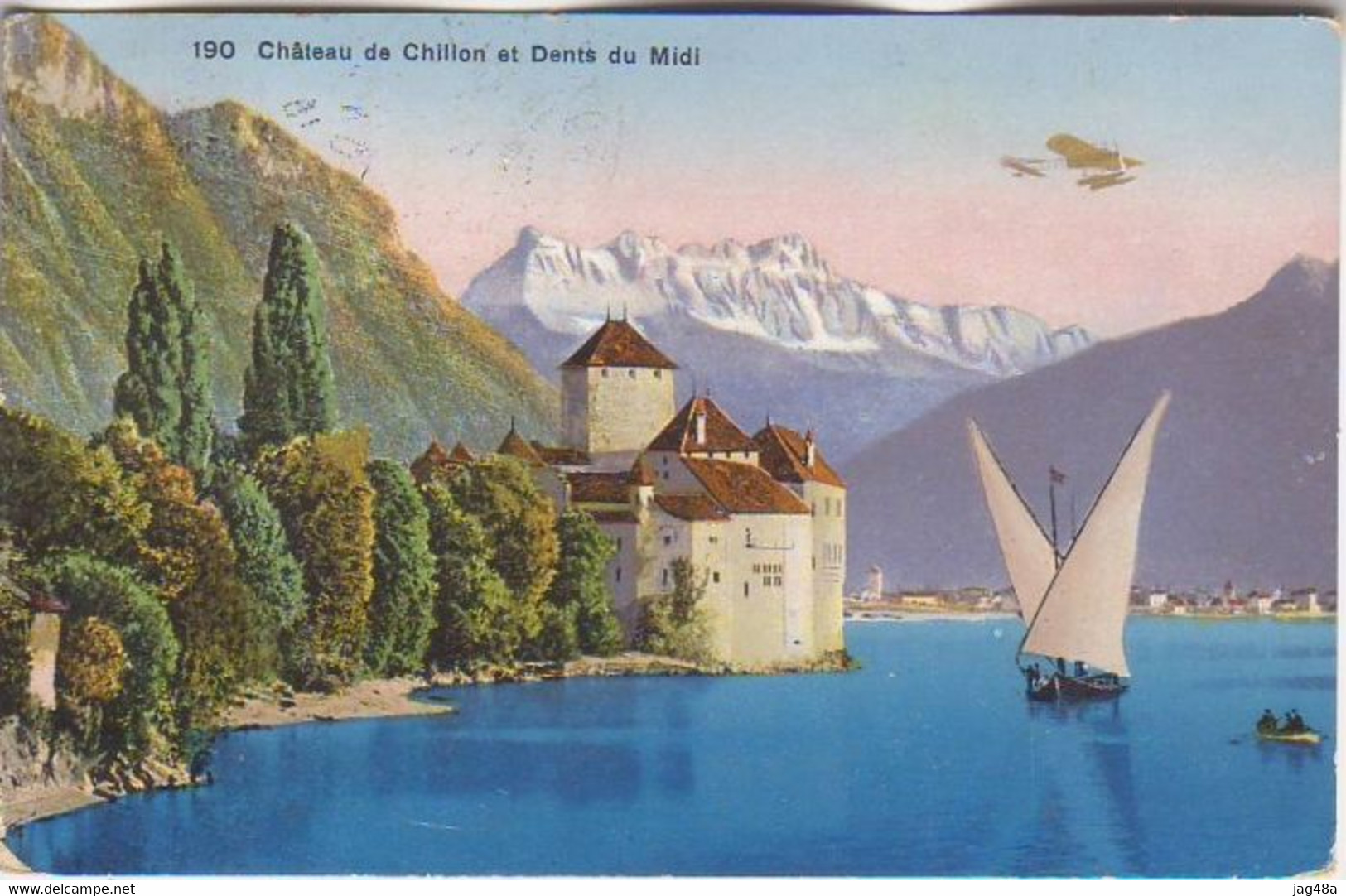 SWITZERLAND. 1913/Glion, Picture Postcard/Chateau De Chillon. - Other & Unclassified