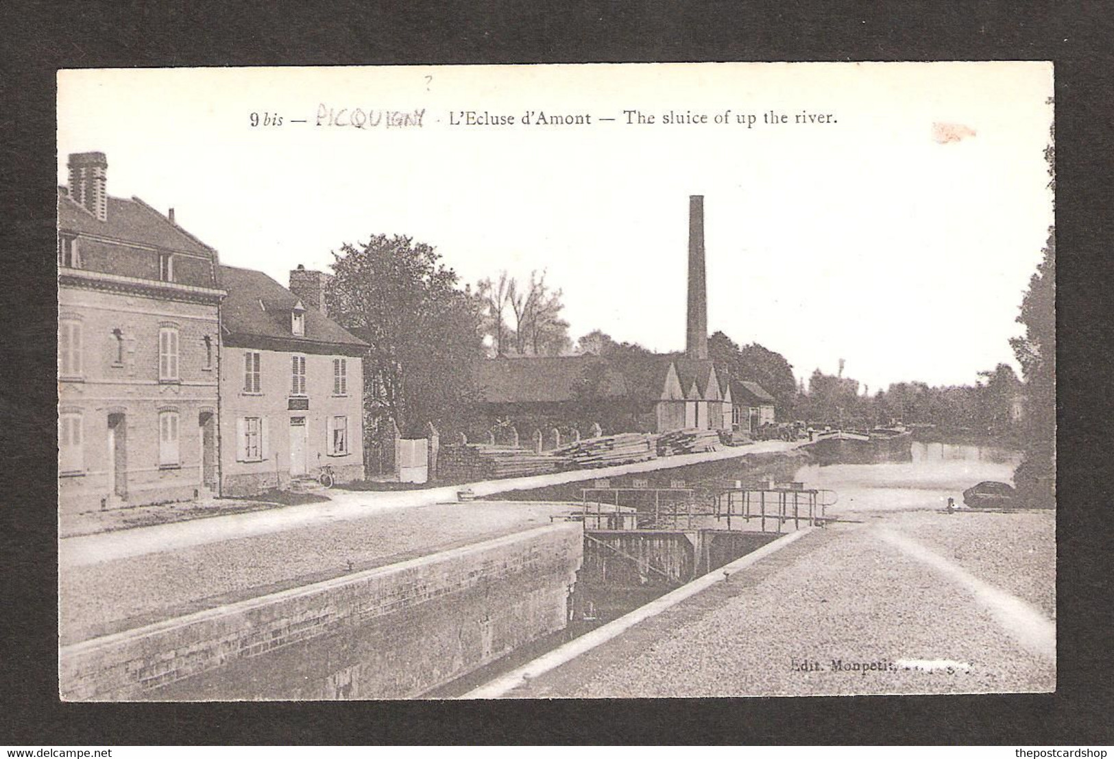 CPA 80 SOMME Picquigny 9 BIS L'ECLUSE D'AMONT THE SLUICE OF UP THE RIVER - Picquigny