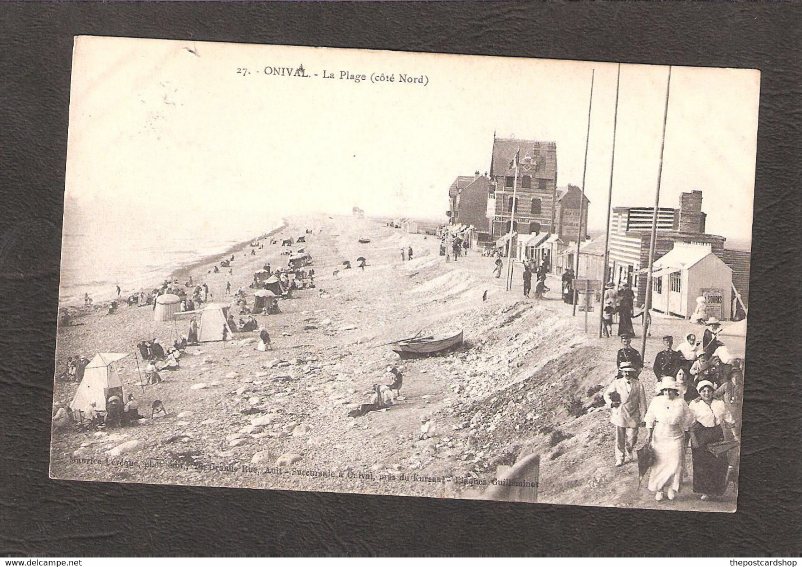 CPA 80 SOMME ONIVAL No.27 LA PLAGE COTE NORD MAURICE LEVEQUE AULT - Onival