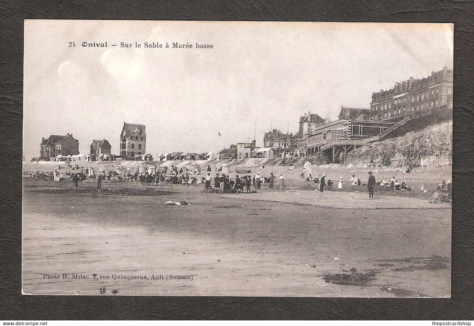 CPA 80 SOMME ONIVAL No.24 SUR LE SABLE A MAREE BASSE H MILAN AULT SOMME - Onival