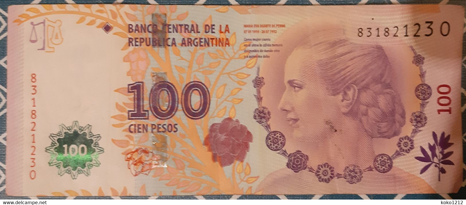 Argentine 100pesos 2012 Very Fine - Argentina