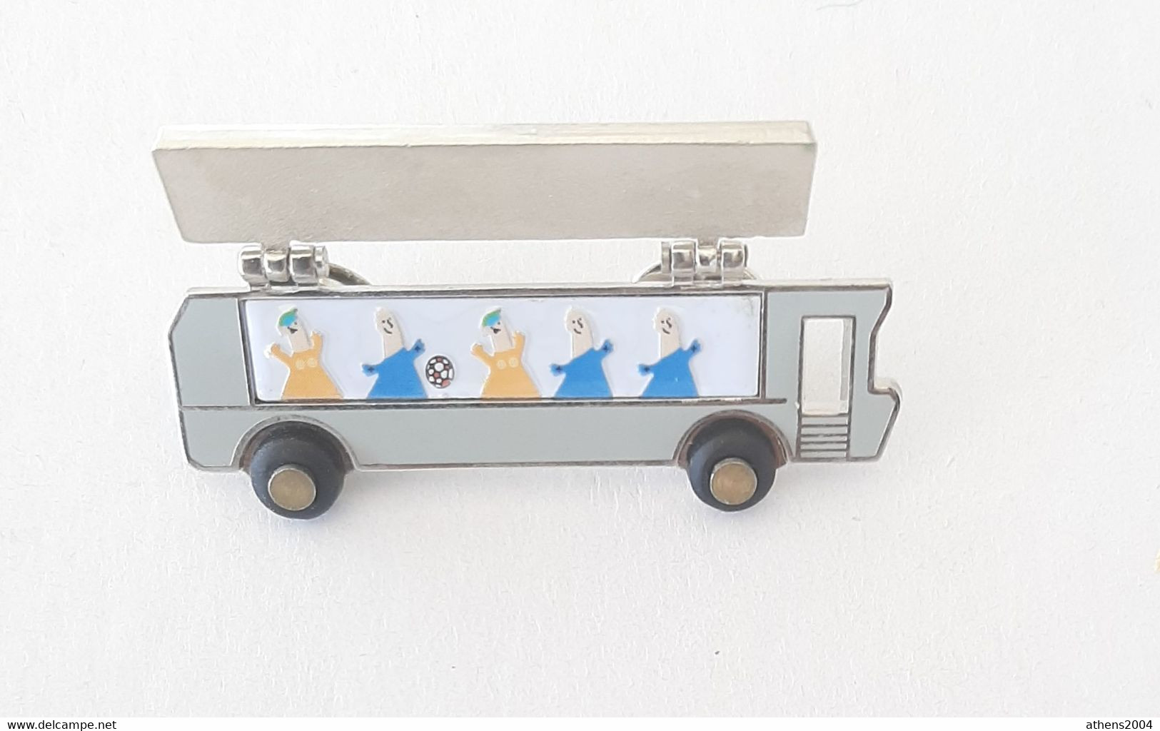 2004 Athens Olympic Games, John Hancock Sponsor, Bus With Mascots Pin, - Olympische Spelen