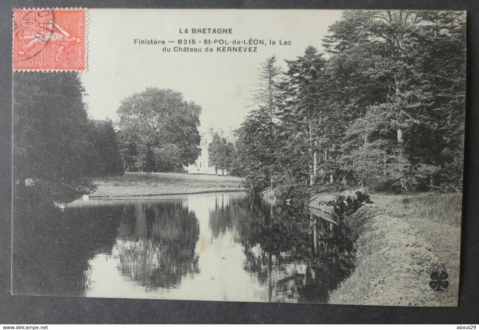 CPA 29 SAINT POL DE LEON - RARE - Le Lac Du Château De Kernevez - MTIL 6215 - Réf. P 175 - Saint-Pol-de-Léon