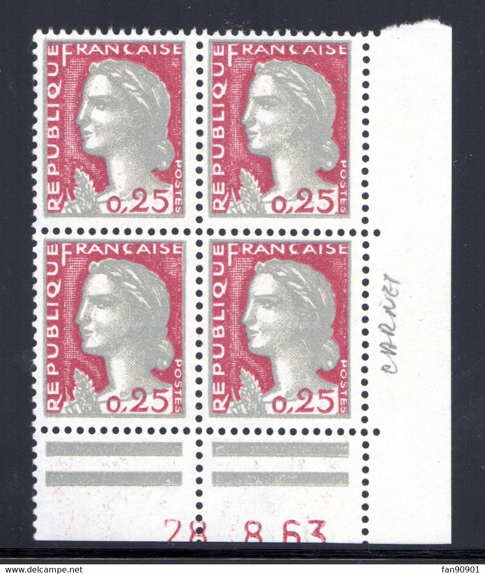 YT-N°: 1263 - DECARIS, Coin Daté Du 28.08.1963, Galvano D'un Carnet, NSC/**/MNH - 1960-1969