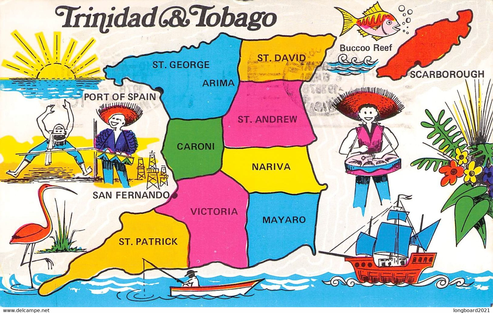 TRINIDAD - PICTORIAL MAP OF TRINIDAD 1978 / P63 - Trinidad